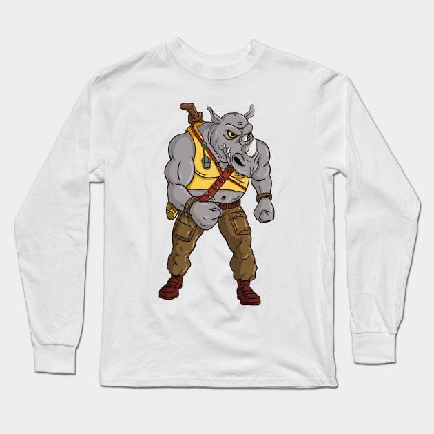 Rocksteady Pose Long Sleeve T-Shirt by tabslabred